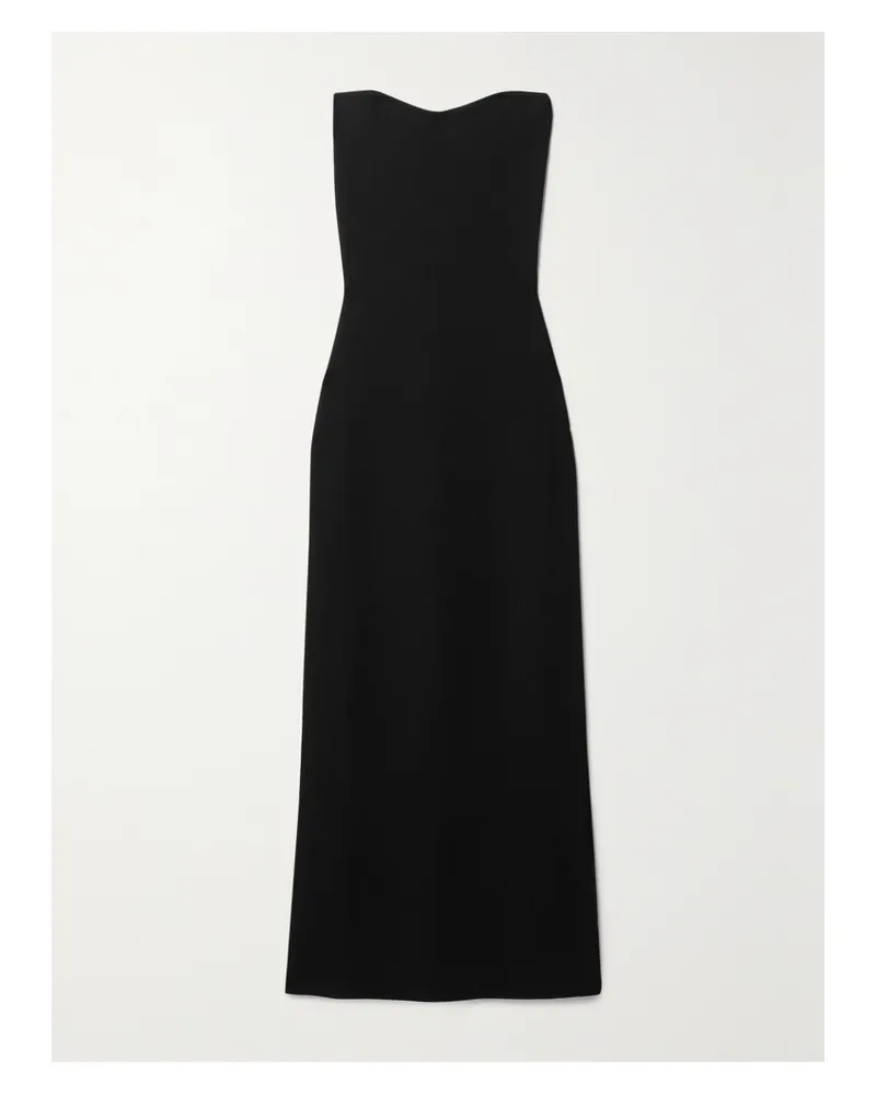 Gabriela Hearst Calderon Trägerloses Midikleid Aus Einer Merinowoll-kaschmirmischung - Schwarz Schwarz