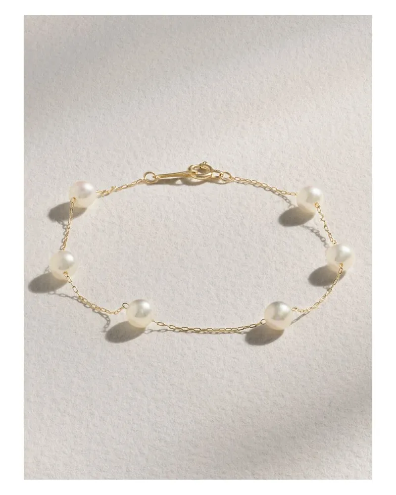 MIZUKI Armband Aus 14 Karat Gold Mit Perlen Gold