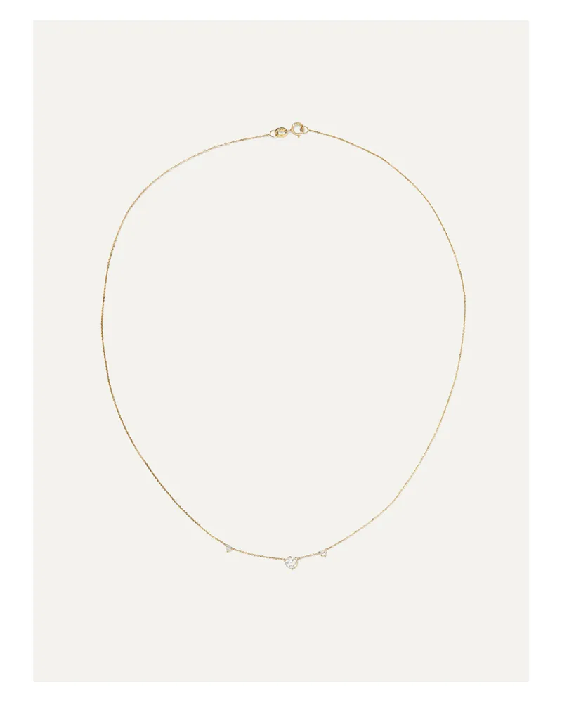 WWAKE Three Step Kette Aus 14 Karat Gold Mit Diamanten Gold