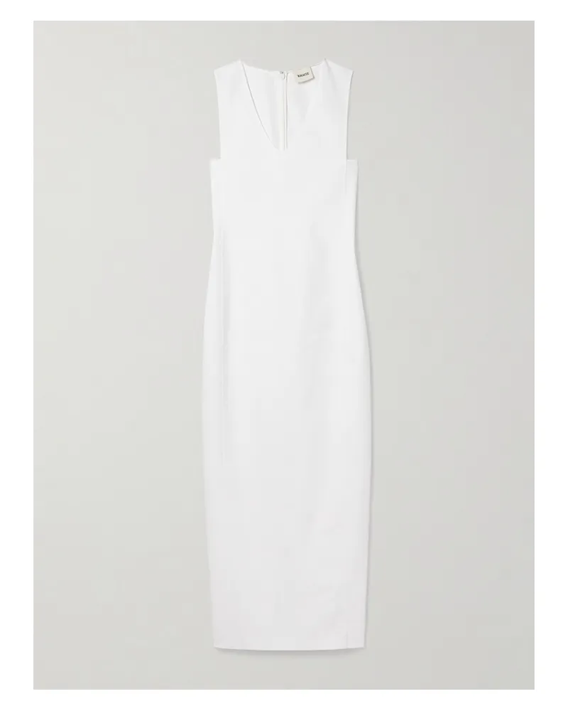 KHAITE Avery Maxikleid Aus Baumwollpopeline - Weiß Weiß