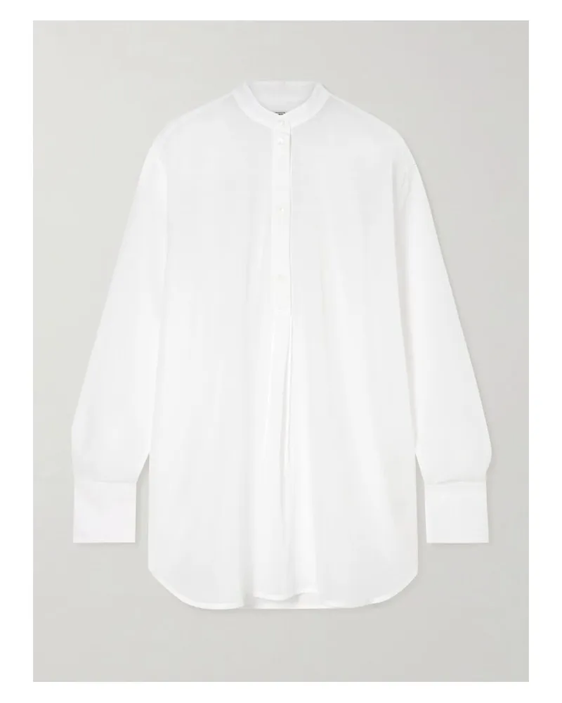 Totême Hemd Aus Biobaumwoll-voile Mit Stickerei - Weiß Weiß