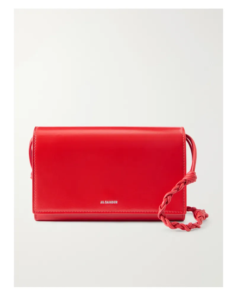 Jil Sander Tangle Leather Shoulder Bag - Red Red