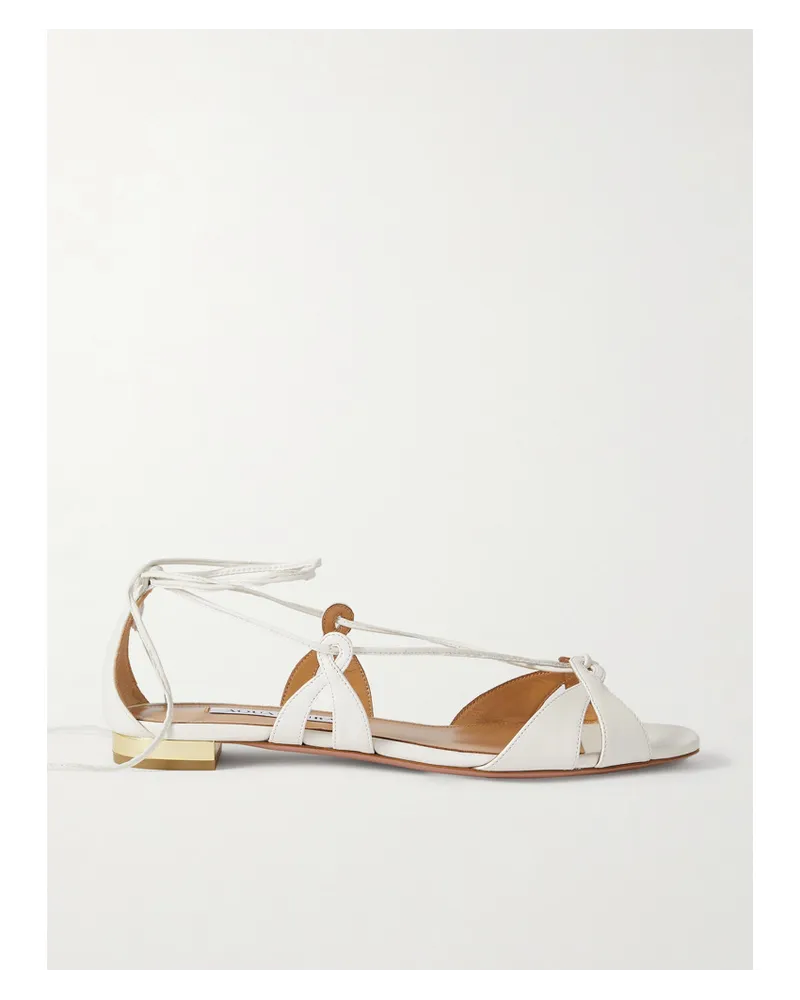 Aquazzura Cala Di Volpe Sandalen aus Leder Weiß