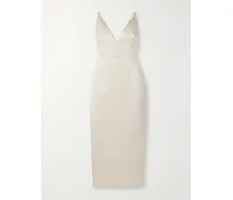 Vero Rückenfreies Midikleid Aus Duchesse-satin - Elfenbein