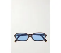 Sonnenbrille Mit Eckigem Rahmen Aus Azetat - Braun