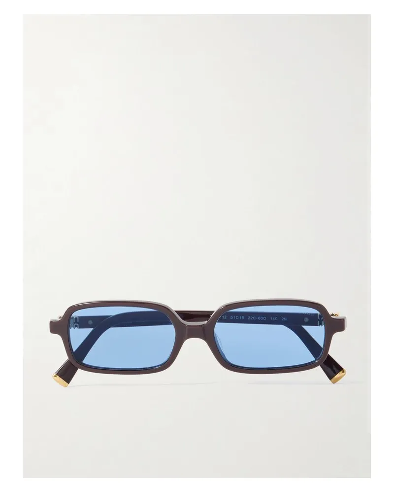 Miu Miu Sonnenbrille Mit Eckigem Rahmen Aus Azetat - Braun Braun