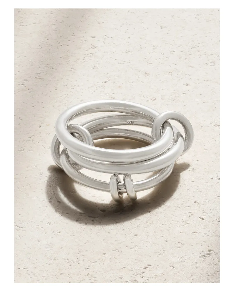 Spinelli Kilcollin Raneth Set Of Three Sterling Silver Rings Silver