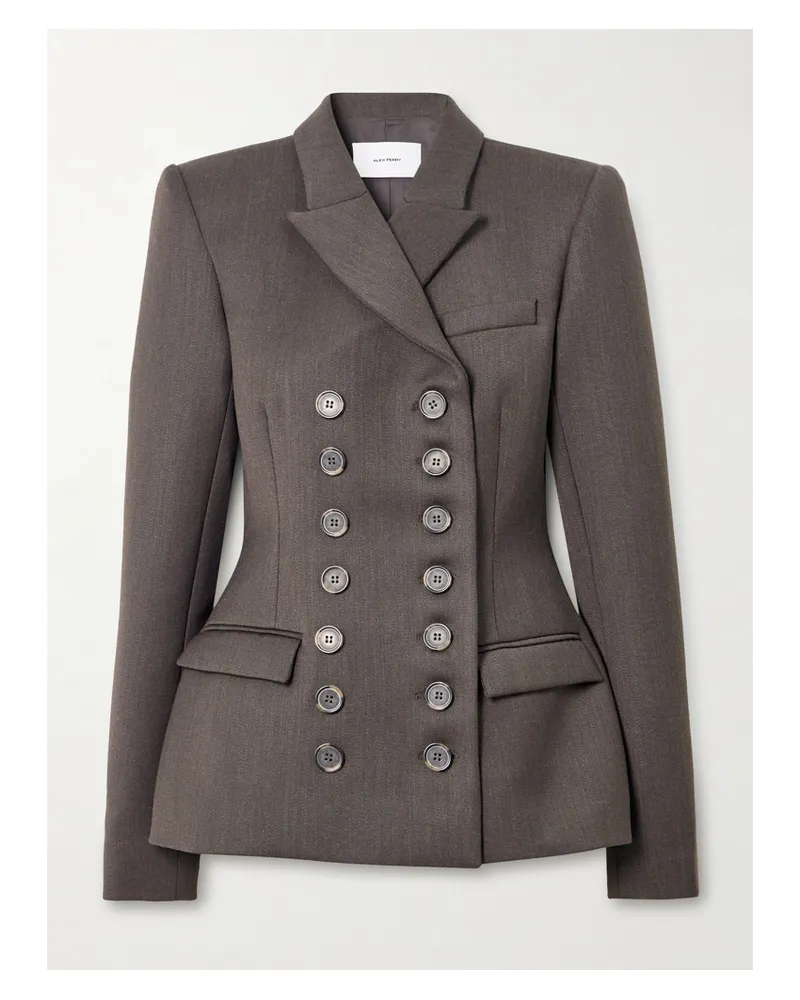 Alex Perry Doppelreihiger Blazer Aus Twill - Braun Braun