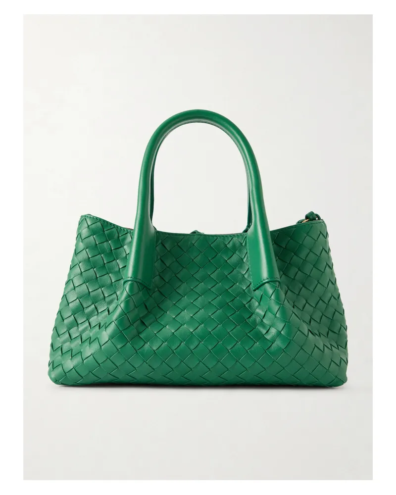 Bottega Veneta Pinacoteca Small Intrecciato Leather Tote - Green Green