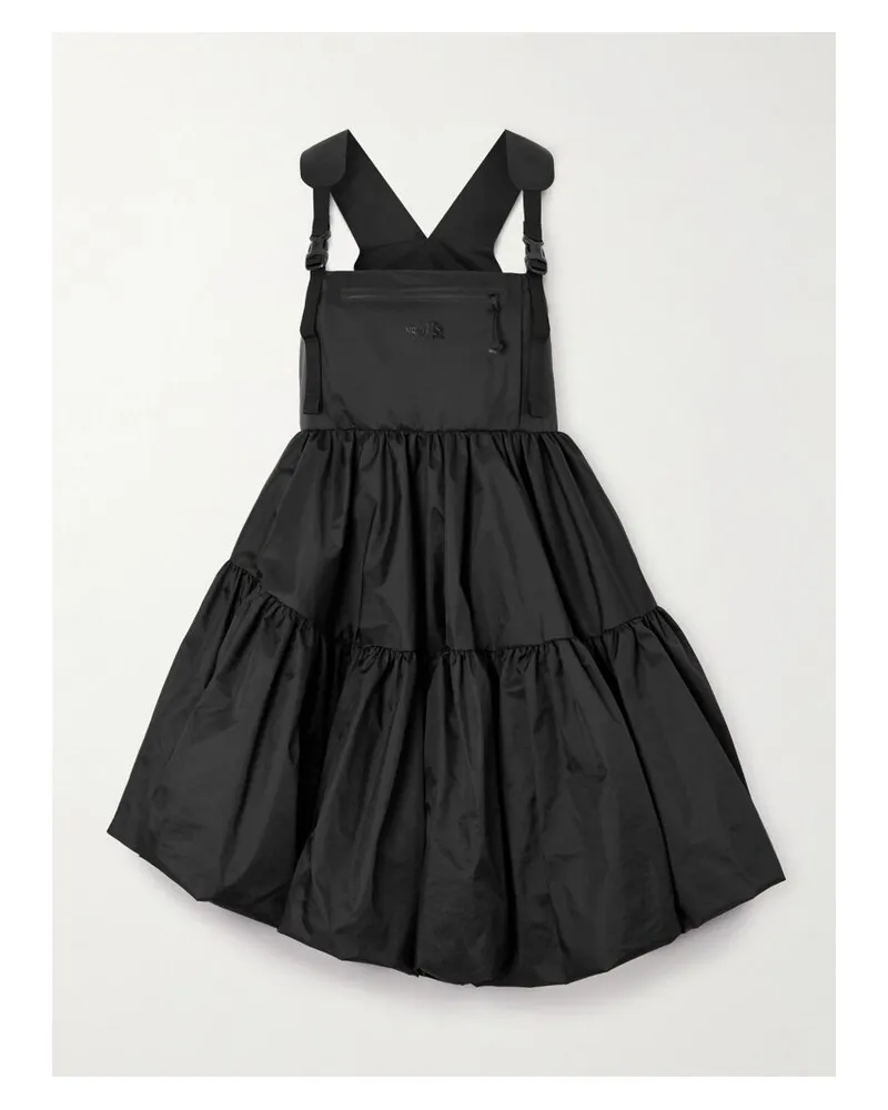 The North Face Cecilie Bahnsen Shara Asymmetrisches Minikleid Aus Shell - Schwarz Schwarz
