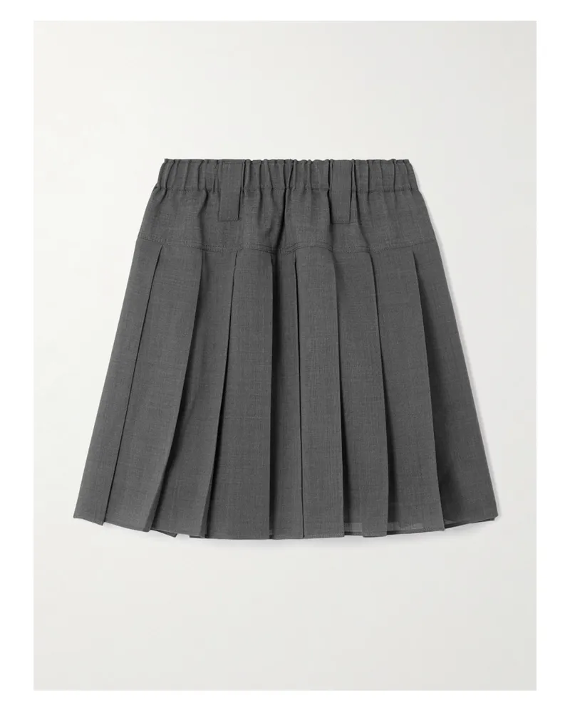 Brunello Cucinelli Minirock Aus Twill Mit Falten - Grau Grau