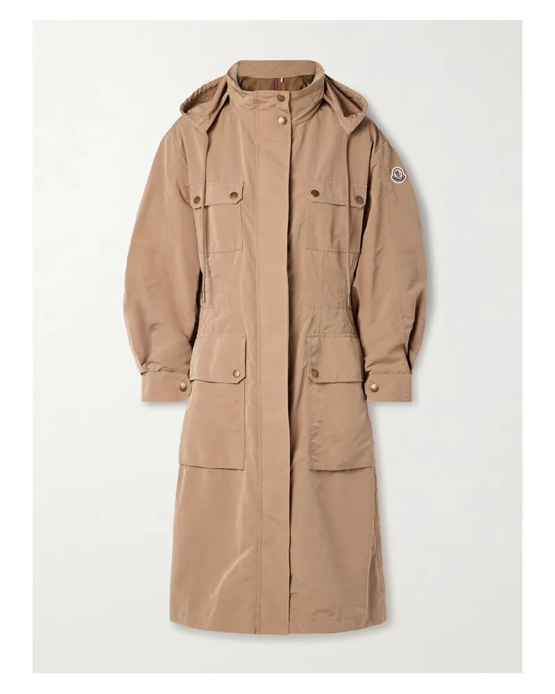 Moncler Nantes Parka Aus Shell Mit Kapuze - Braun Braun