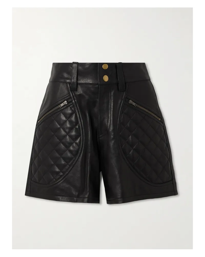 Isabel Marant Candice Shorts Aus Gestepptem Leder - Schwarz Schwarz