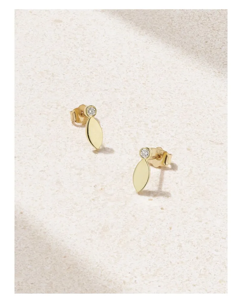 Jennifer Meyer Ohrringe Aus 18 Karat Gold Mit Diamanten Gold
