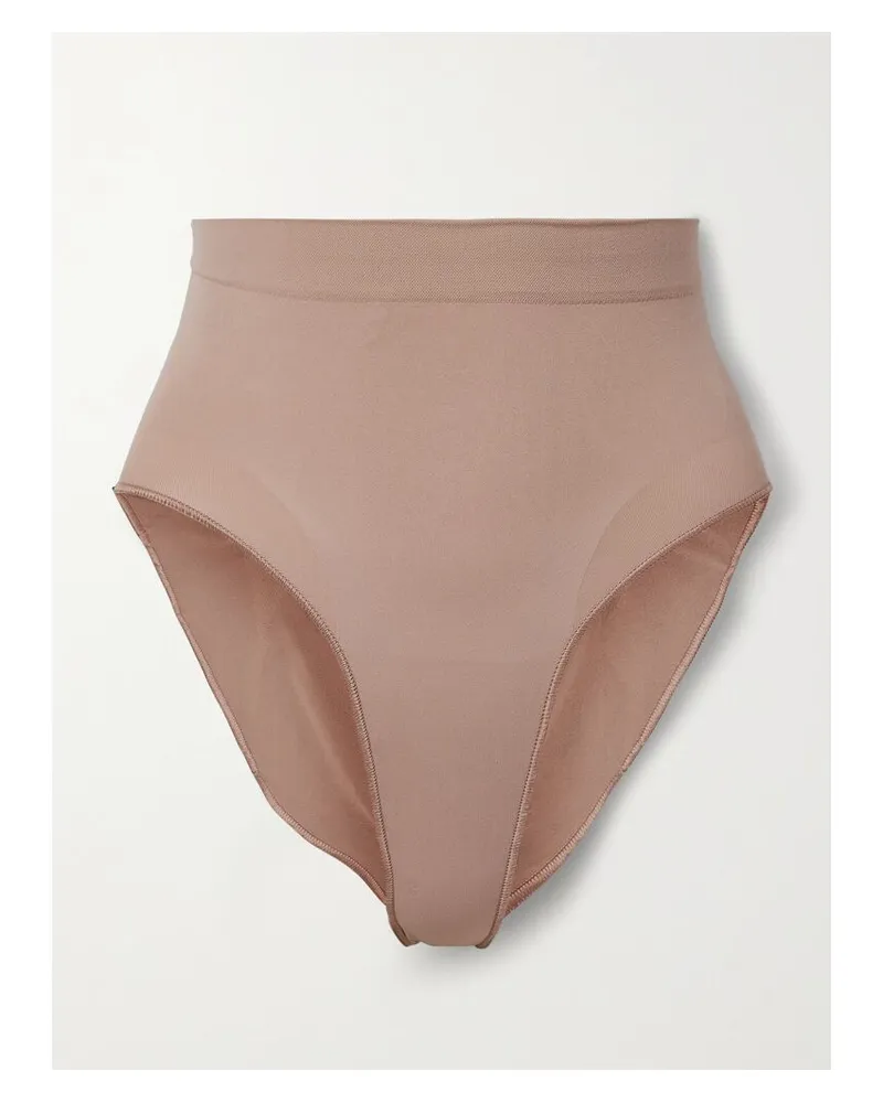 SKIMS Seamless Sculpt Mid Waist Brief – Sienna – Höschen - Neutral Neutral