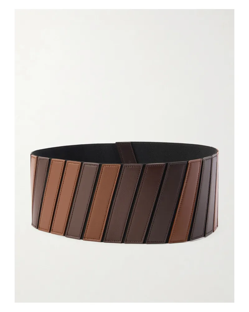 Alaïa Stretch Leather Belt - Brown Brown