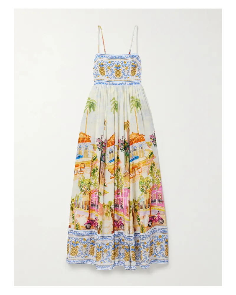 FARM Rio Aracati Maxikleid Aus Voile Aus Einer Mischung Aus Baumwolle Und Lenzing™ Ecovero™ Mit Raffungen Und Print - Mehrfarbig Mehrfarbig