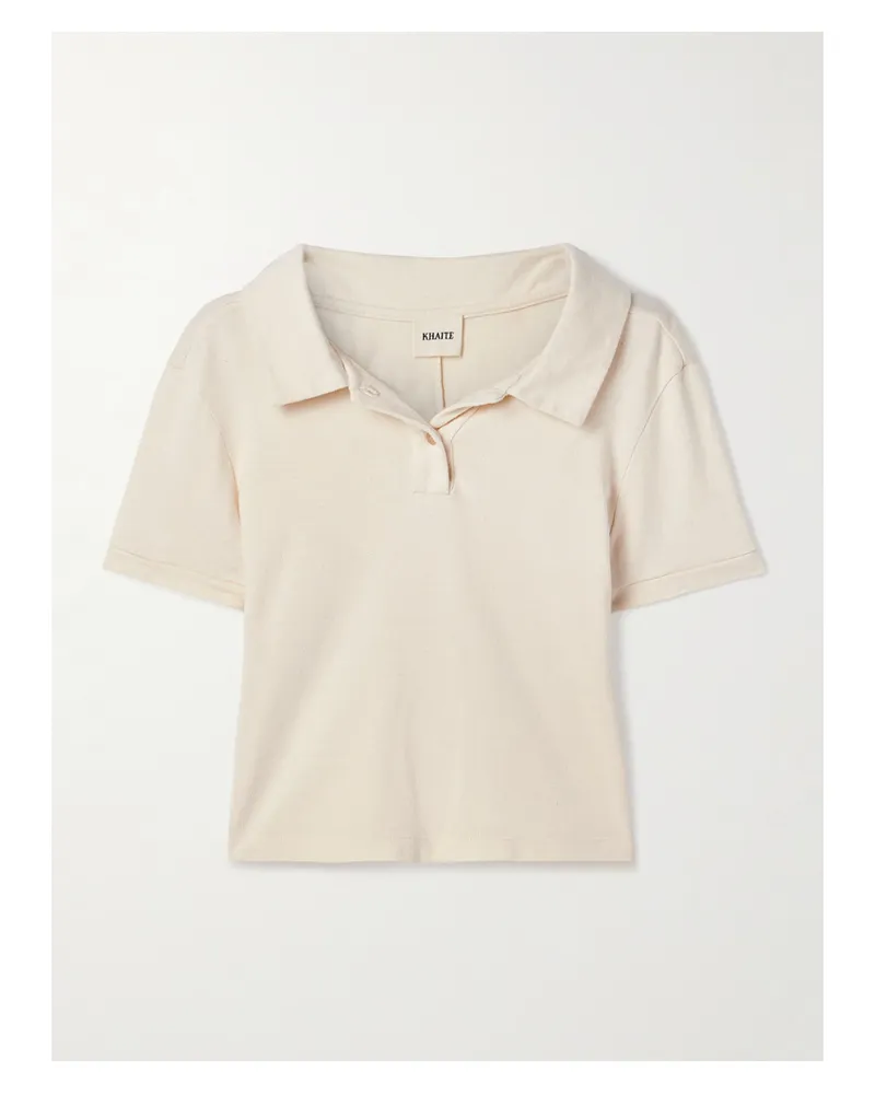KHAITE Jasna Polohemd Aus Jersey - Creme Creme
