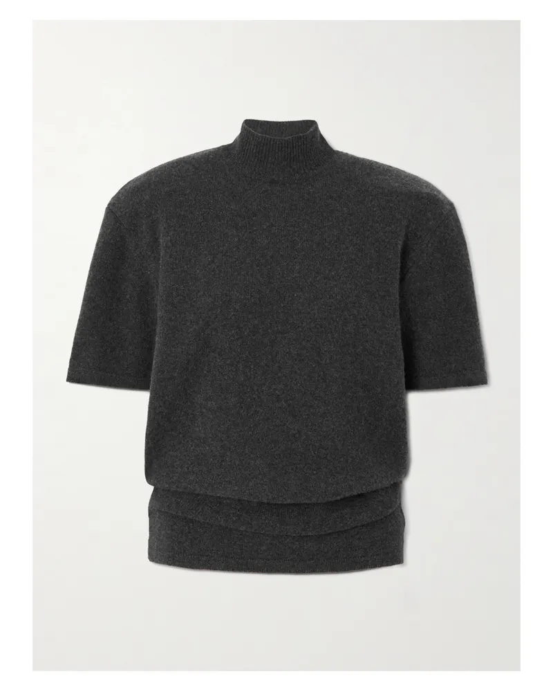 Jacquemus Castagna Stehkragenpullover Aus Einer Woll-kaschmirmischung - Grau Grau