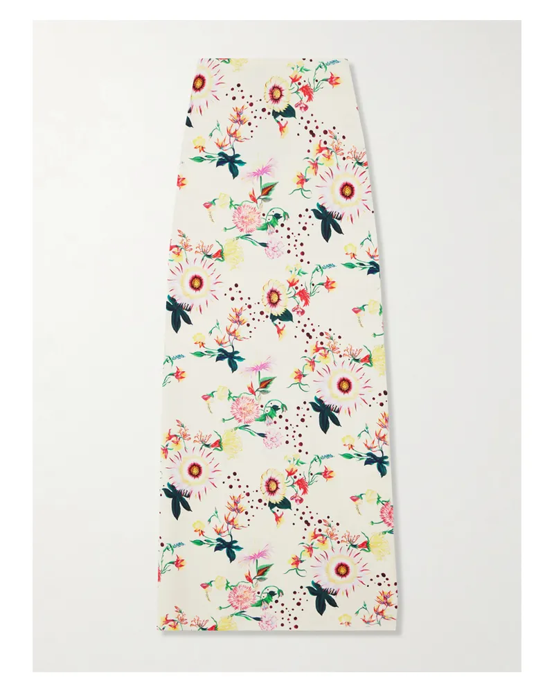 Paco Rabanne Midirock Aus Jersey Mit Blumenprint - Mehrfarbig Mehrfarbig