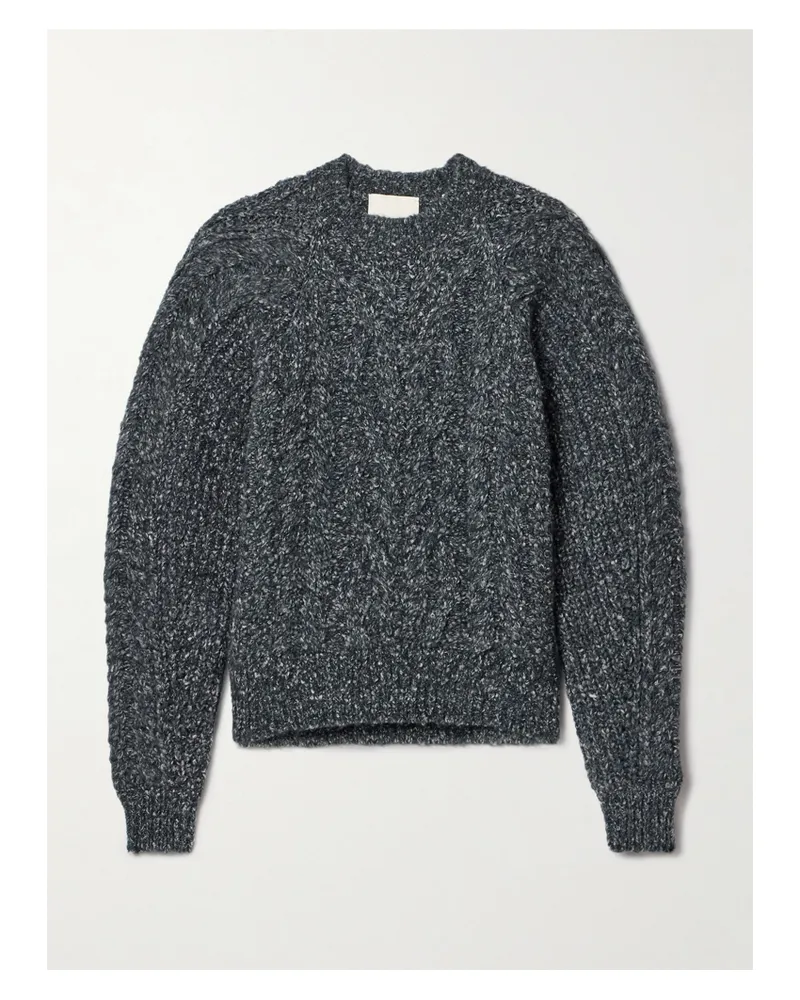 Isabel Marant Kallie Pullover Aus Bouclé Mit Zopfstrickdetails - Grau Grau
