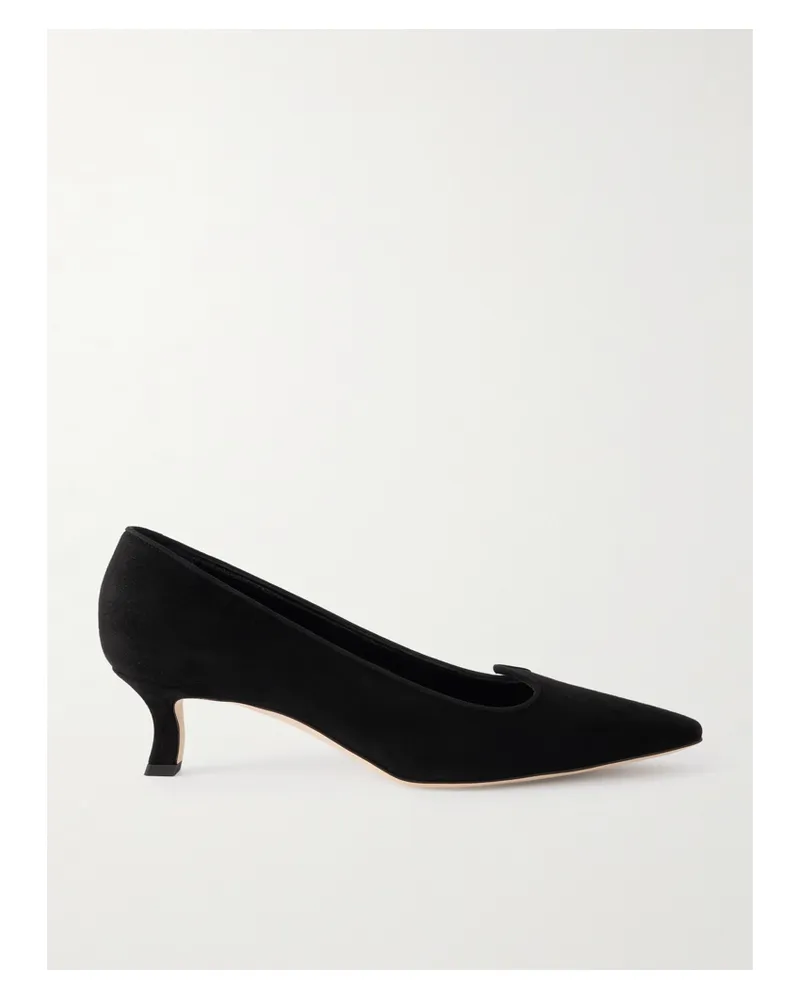 Manolo Blahnik Euridi 50 Pumps Aus Veloursleder - Schwarz Schwarz