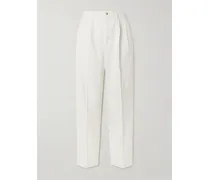 Bundfaltenhose Aus Baumwoll-twill - Wollweiß