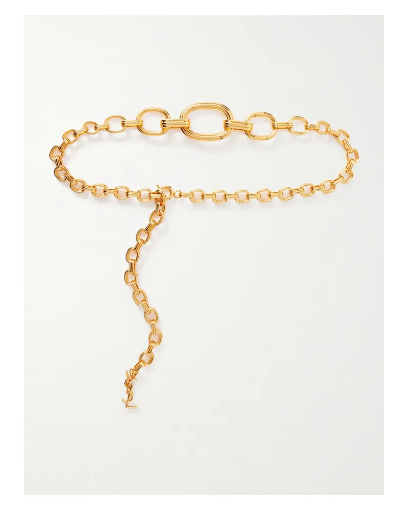 Saint Laurent Goldfarbener Gürtel Gold