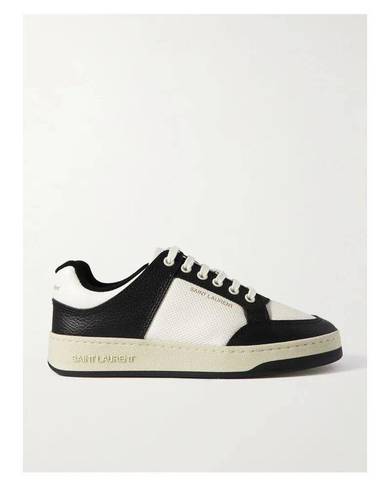 Saint Laurent Sl61 Sneakers Aus Leder Mit Logoprint - Weiß Weiß