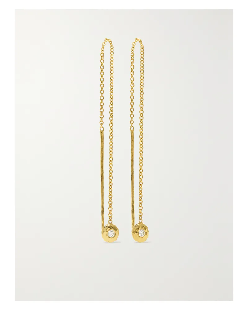 Octavia Elizabeth Net Sustain Nesting Gem Ohrringe Aus Recyceltem 18 Karat Gold Mit Diamanten Gold