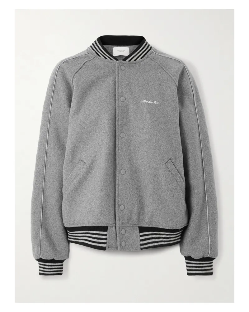 Aimé Leon Dore Collegejacke Aus Wolle - Grau Grau