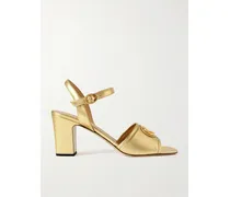 Vlogo 70 Sandalen Aus Metallic-leder Mit Verzierung - Gold