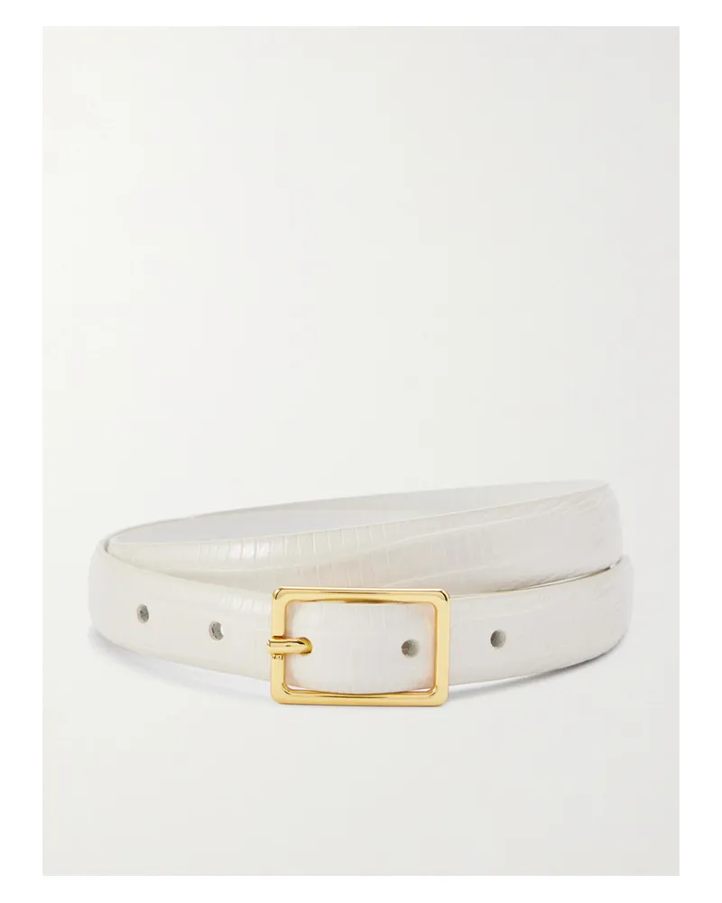 Anderson's Croc-effect Leather Belt - Neutrals Neutrals
