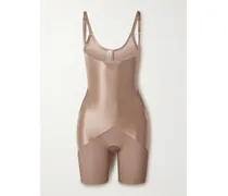 Spanxshape™ Satin‑x™ Oberschenkellanger Body Mit Freiem Dekolleté - Braun