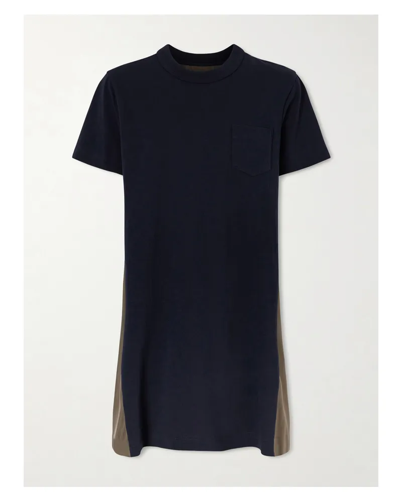 Sacai Minikleid Aus Jersey Aus Einer Baumwollmischung Und Shell - Blau Blau