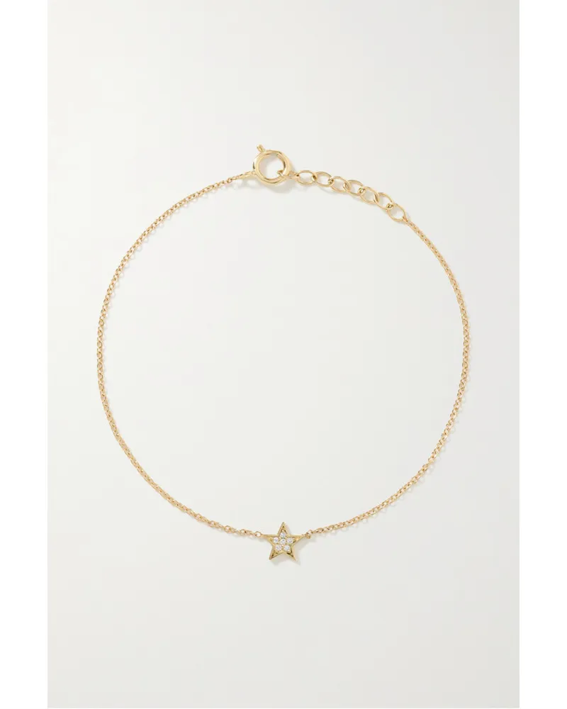 Andrea Fohrman Mini Star Armband aus 14 Karat  mit Diamanten Gold