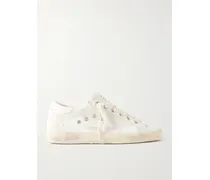 Super-star Distressed Canvas Sneakers - Neutrals