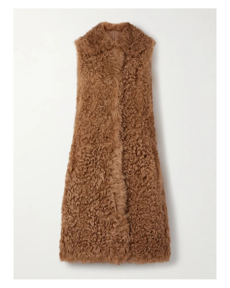 Yves Salomon Shearling Vest - Brown Brown