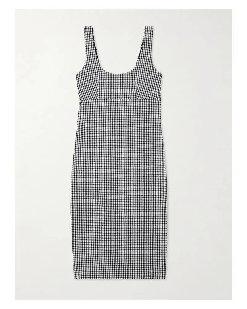 Róhe Kleid Aus Seersucker Mit Gingham-karo - Grau Grau