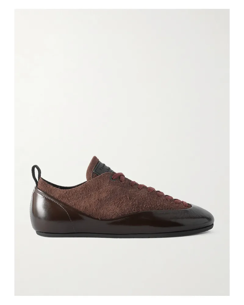 Proenza Schouler Arcadia Sneakers Aus Veloursleder Mit Besätzen Aus Lackleder - Braun Braun