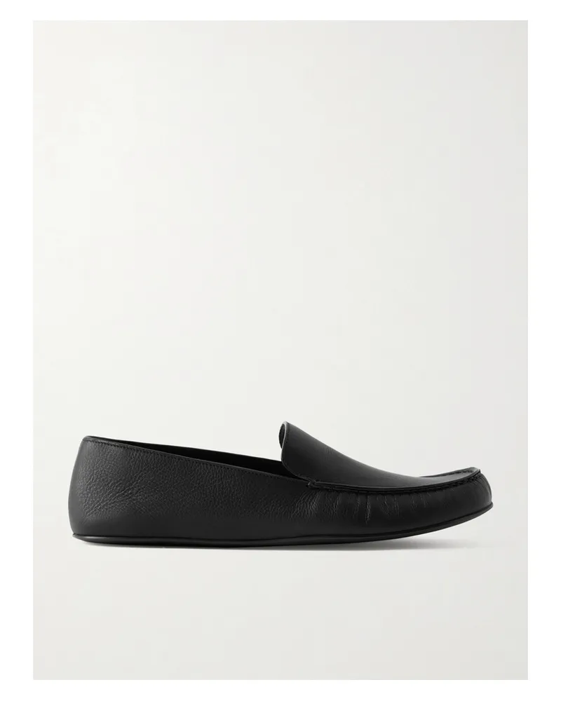 The Row Leo Loafers Aus Strukturiertem Leder - Schwarz Schwarz