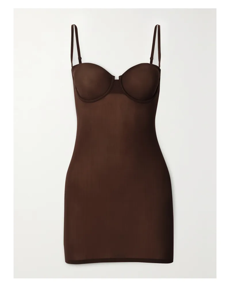 SKIMS Naked Slip Dress – Smokey Quartz – Unterkleid - Neutral Neutral