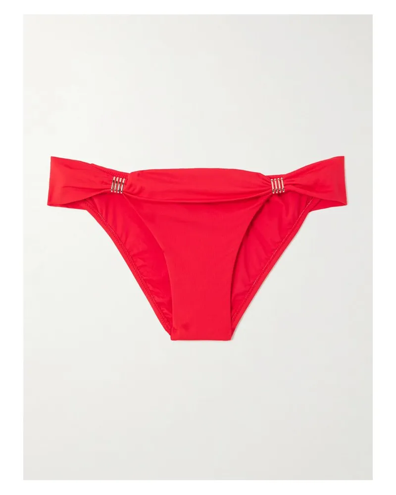 Melissa Odabash Grenada Bikini-höschen Mit Verzierungen - Rot Rot
