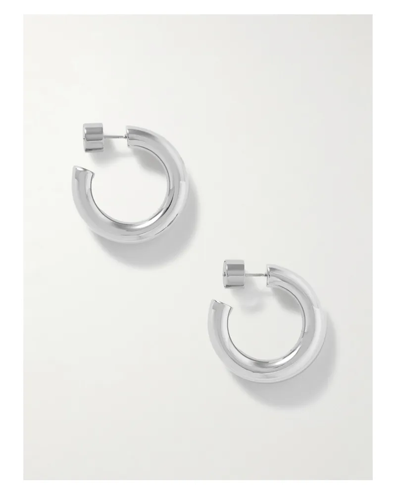 Jennifer Fisher Natasha Huggies Silver-tone Hoop Earrings Silver