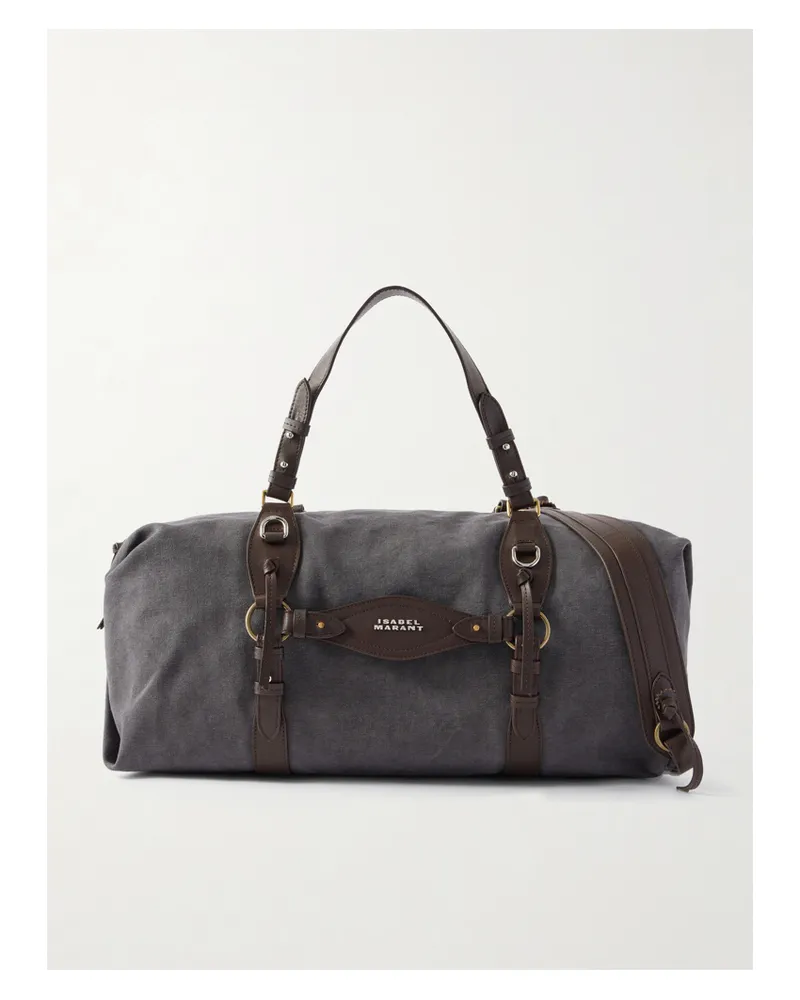 Isabel Marant Tilpa Leather-trimmed Weekend Bag - Black Black