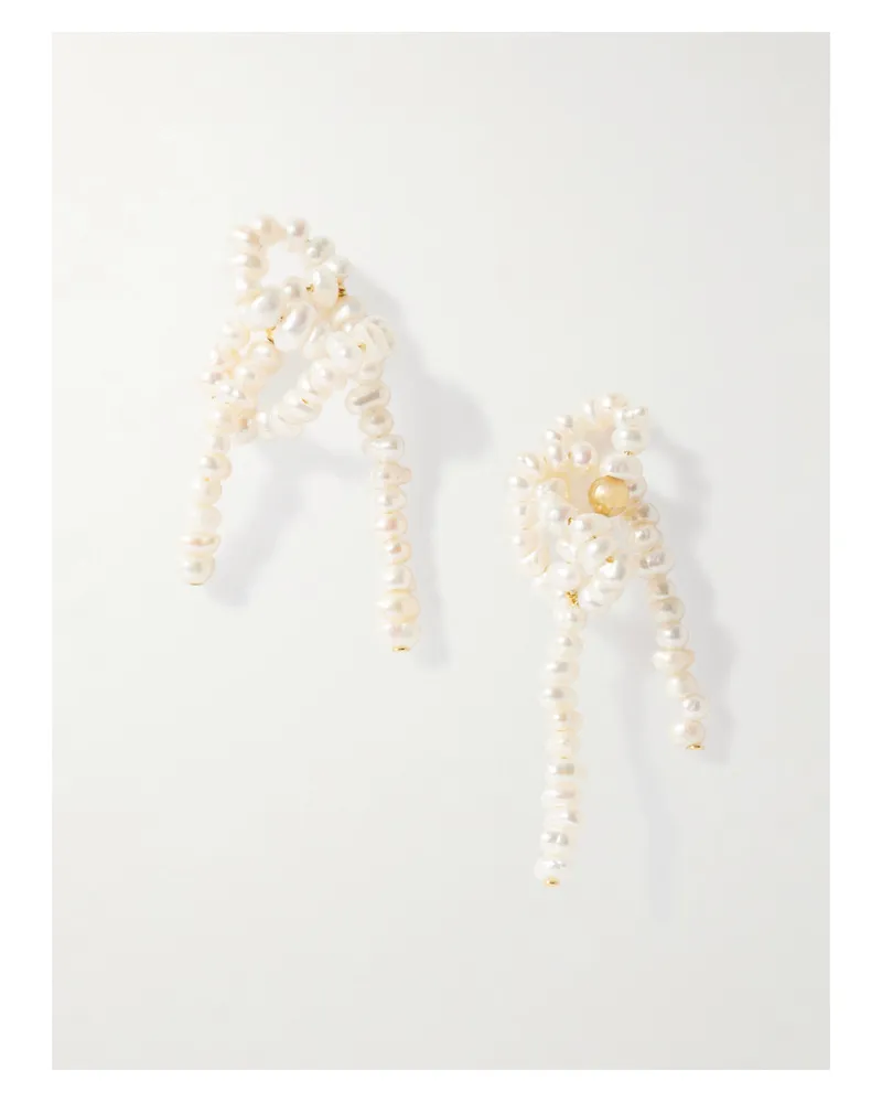 Completedworks The Break Between The Clouds Ohrringe Aus Recyceltem Gold-vermeil Mit Perlen - Elfenbein Elfenbein