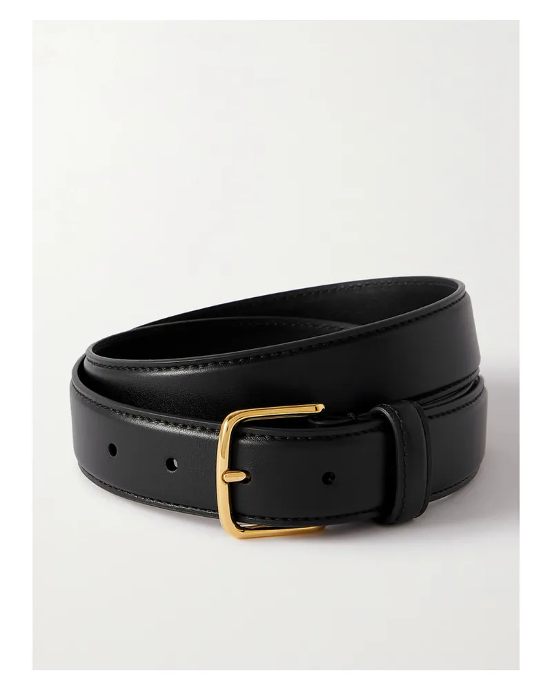 The Row Leather Belt - Black Black