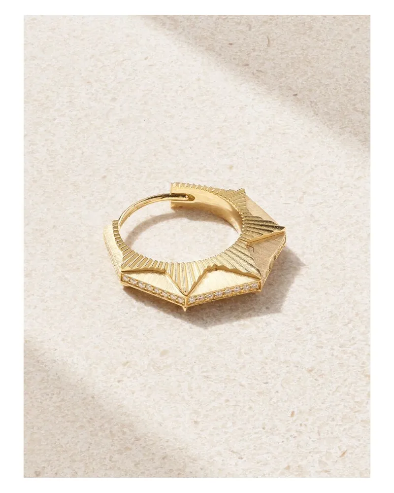 Marie Lichtenberg Nyc Einzelne Creole Aus 18 Karat Gold Mit Diamant Gold