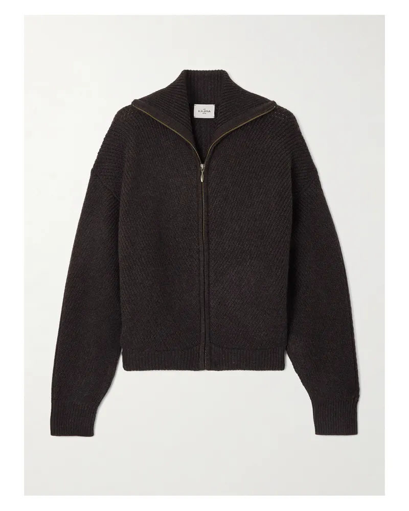 Le Kasha 1918 Torsby Ribbed Organic Cashmere Cardigan - Brown Brown
