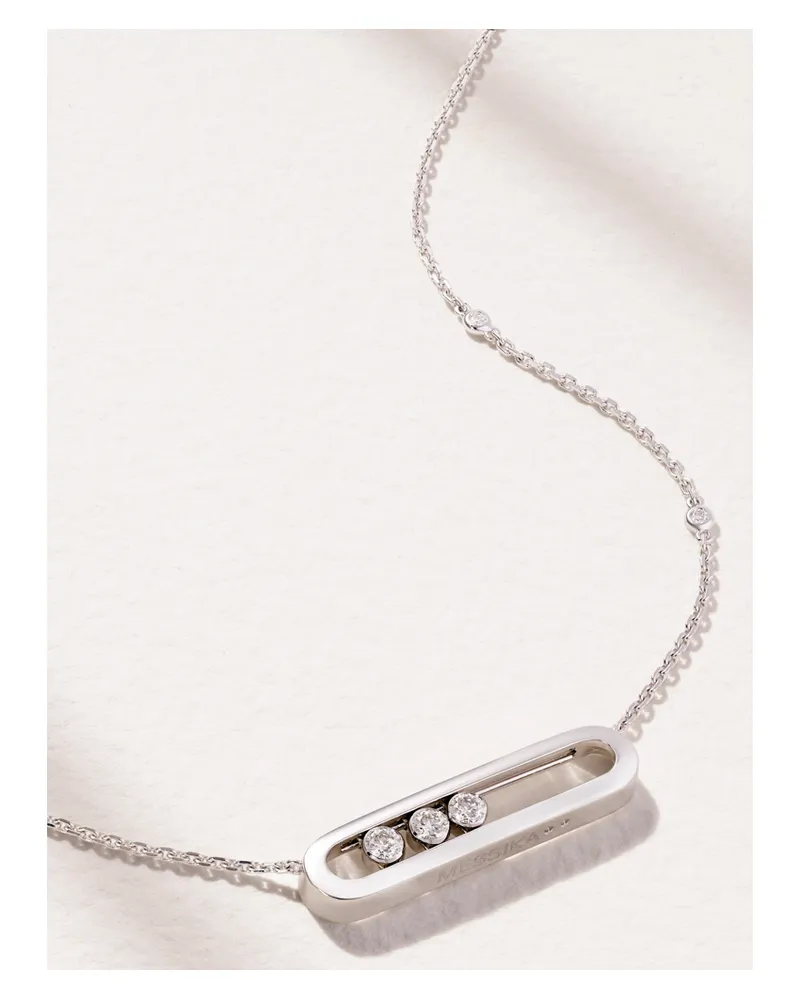 Messika Move Kette Aus 18 Karat Weißgold Mit Diamanten Gold